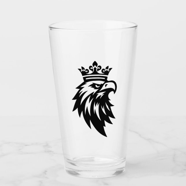 Äggle med Krona Pint Glass Glaskopp (Framsida)