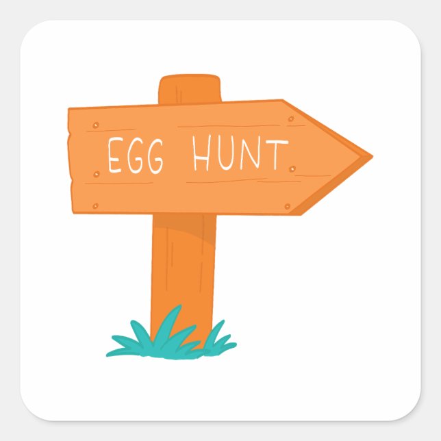 Ägglek Fyrkantigt Klistermärke (Framsida)