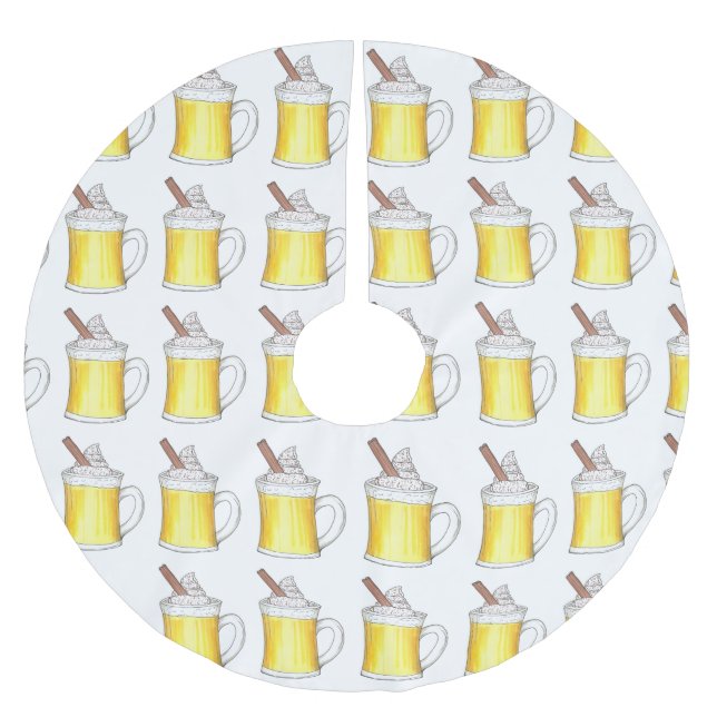 Äggnog Eggong-Helgdag jul - nyår Julgransmatta Borstad Polyester (Framsidan)