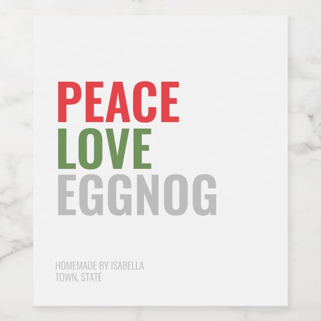 Äggongjuldryck Vinflaska Etikett (Singel etikett)