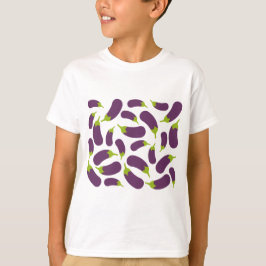 Äggplanta Aubergine Lila Grönsaksmönsterdesign T Shirt