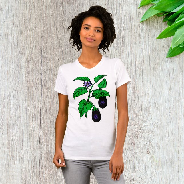 Äggplanta Dam T-Shirt (Skapare uppladdad)