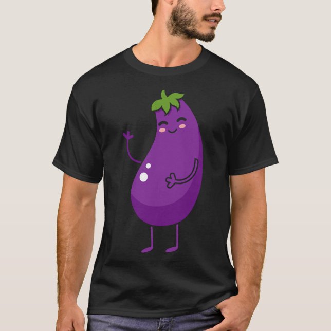 Äggplanta - Frukt Gift Fruit Funny Eggplant Fruit  T Shirt (Framsida)