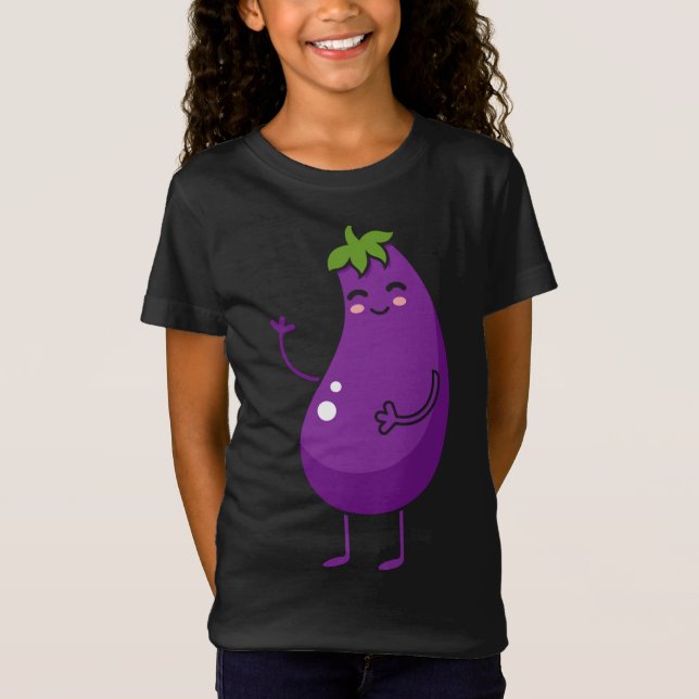 Äggplanta - Frukt Gift Fruit Funny Eggplant Fruit  T Shirt (Framsida)