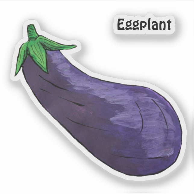 Äggplanta Klistermärken (Framsida)