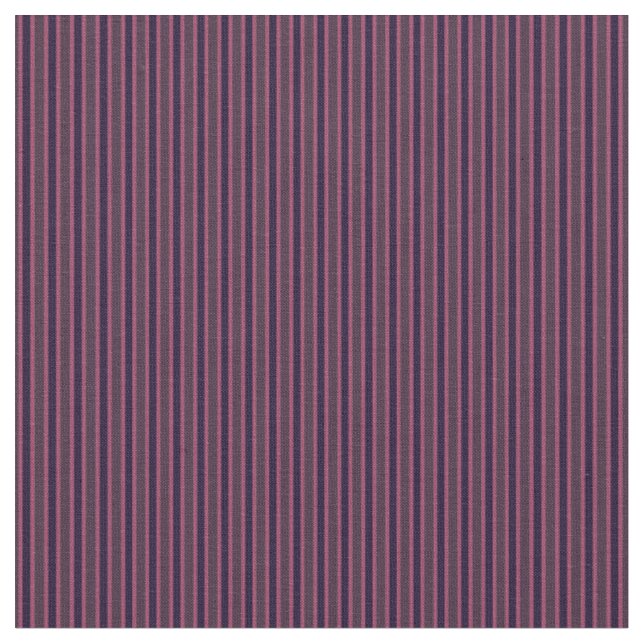Äggplanta & Mauve Vertikala Ränder Tyg (Närbild)