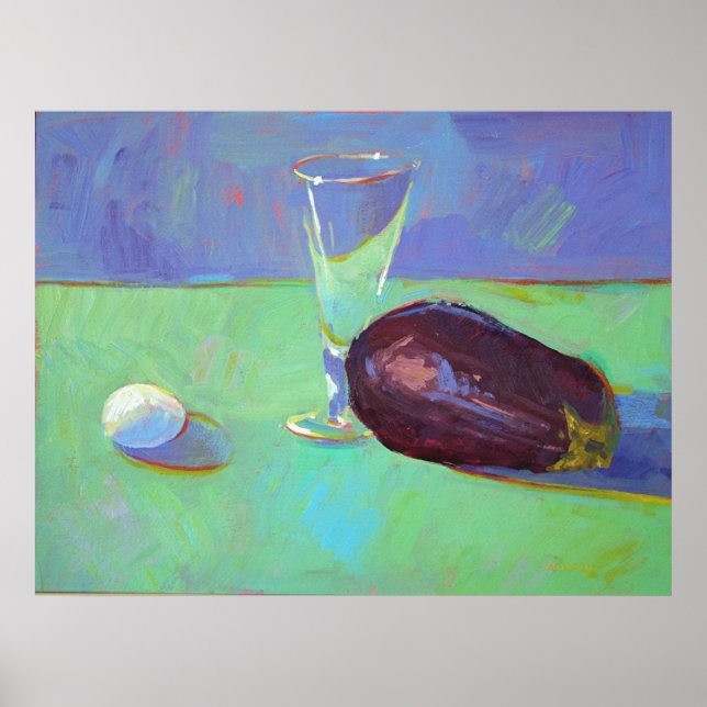 Äggplanta och ägg poster (Framsidan)