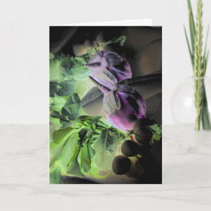 "Äggplanta & radisor" Digitalt ändrat stillaståend Kort