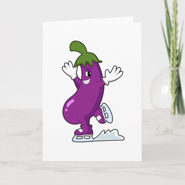 Äggplanta vid isfiske med isskal kort (Framsida)