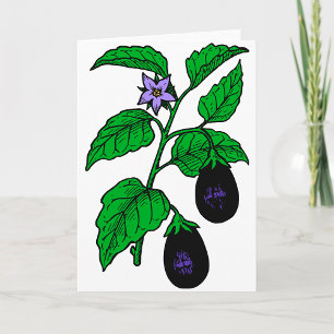 Äggplants hälsningskort kort