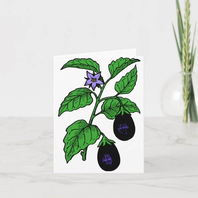 Äggplants Notkort Kort (Framsida)