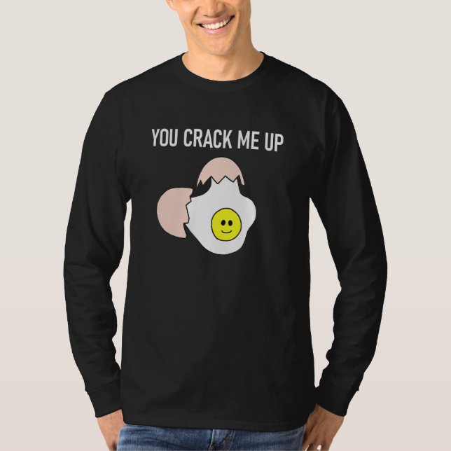 Äggpunter du knäckt mig skämtar Sarcastic T Shirt (Framsida)