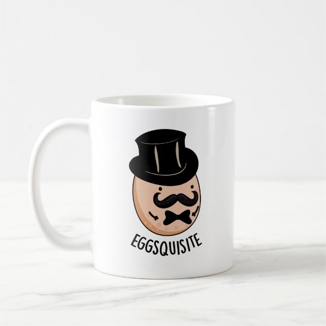 Äggquisite Funny Exquisite Egg Pun Kaffemugg (Vänster)