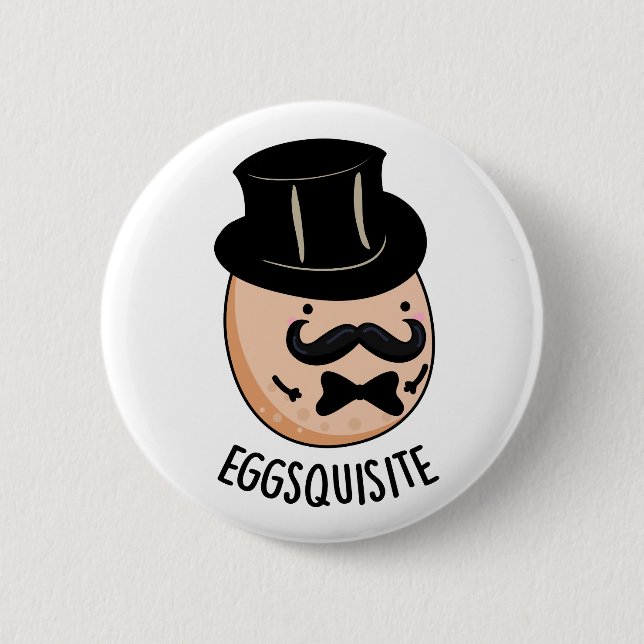 Äggquisite Funny Exquisite Egg Pun Knapp (Framsida)