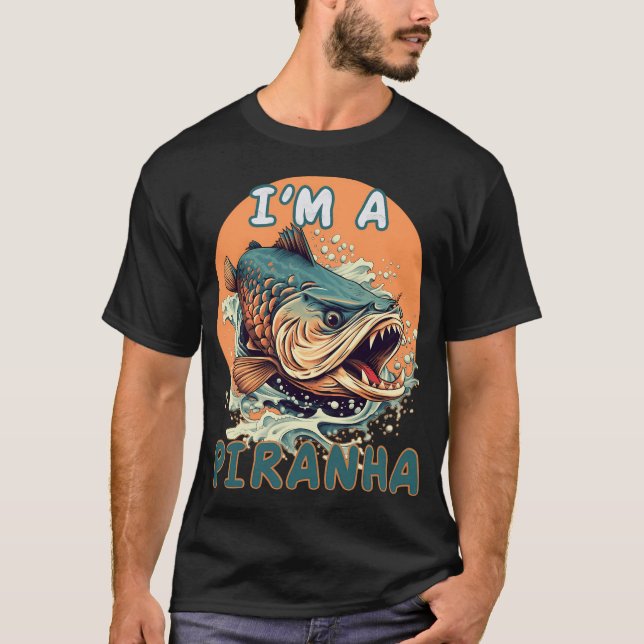 Aggressiv fiske fiskekonst t shirt (Framsida)
