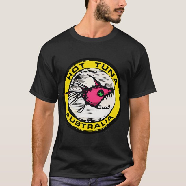 Aggressiv fiskeikonmusik t shirt (Framsida)