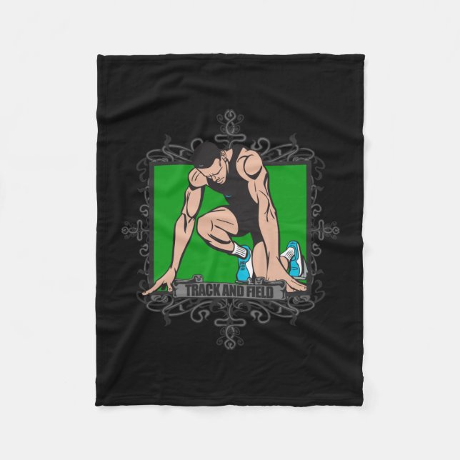 Aggressiv friidrott fleecefilt (Framsidan)