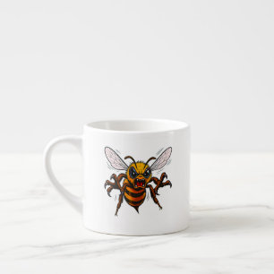 Aggressiv geting tecknad illustration påstående espressomugg