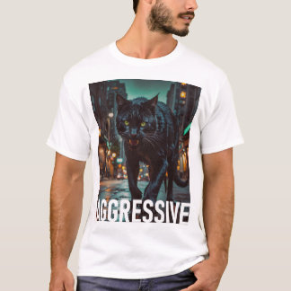 Aggressiv katt t shirt