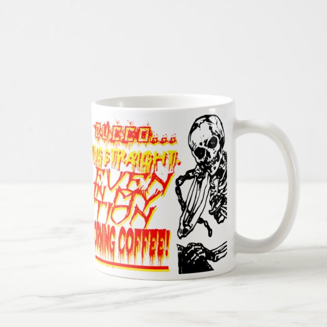 Aggressiv morgonkaffe Mugg med Skeleton (Höger)