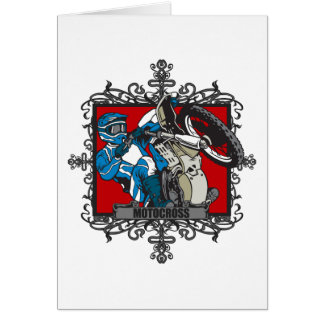 Aggressiv Motocross Hälsningskort