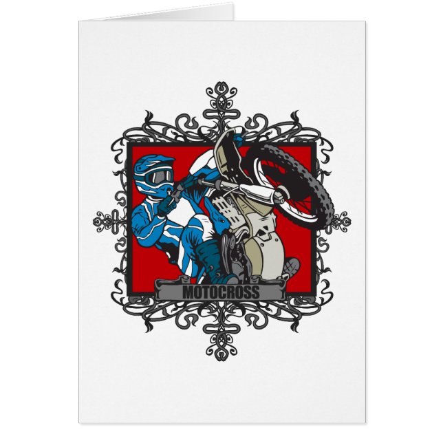 Aggressiv Motocross Hälsningskort (Framsidan)