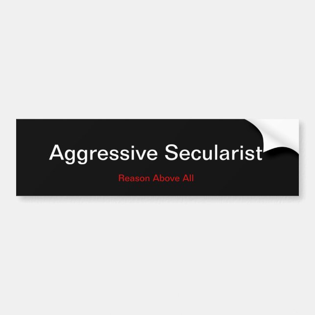 Aggressiv Secularist Bildekal (Framsidan)