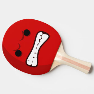 Aggressivt scenario i Ansikte Pingisracket
