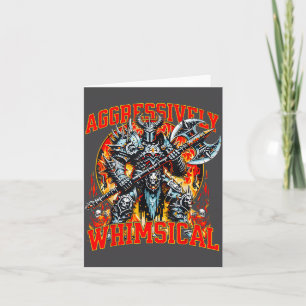 Aggressivt Whimsical Mörk Fantasy Krigare Strid Kort