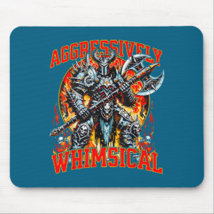 Aggressivt Whimsical Mörk Fantasy Krigare Strid Musmatta