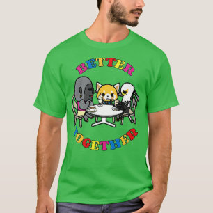 Aggretsuko Best Friends Bättre ihop Squad Frie T Shirt