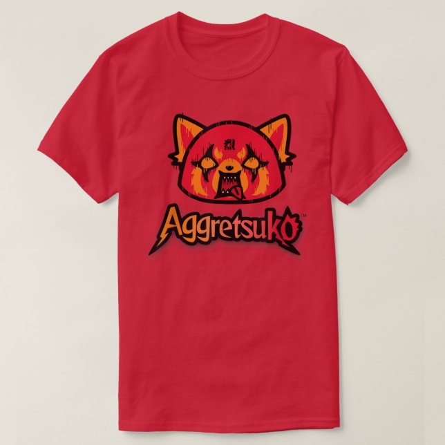 Aggretsuko RAGE Rock n Roll Heavy Metal Music  T Shirt (Design framsida)