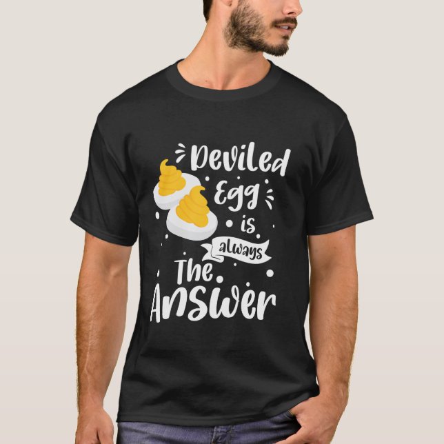 Äggröra Är Alltid Svaret T Shirt (Framsida)