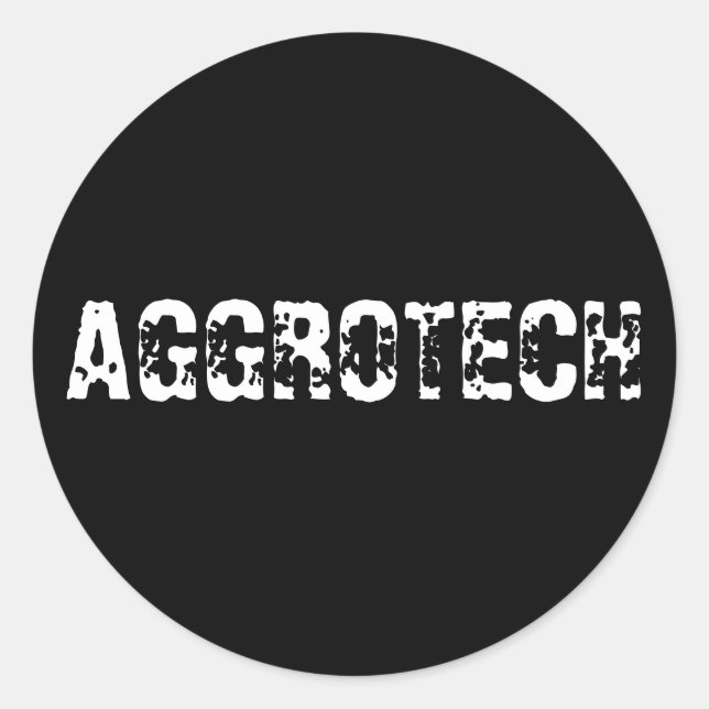 Aggrotech Stickers Runt Klistermärke (Framsida)