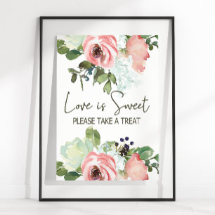 Äggskal och Rödfärgad Blommig Bröllopskärlek Är Sö Poster