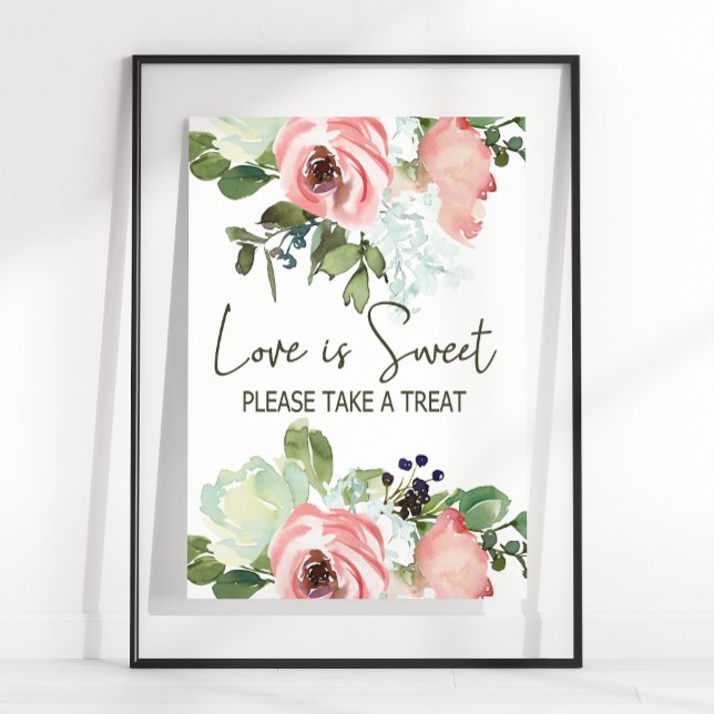 Äggskal och Rödfärgad Blommig Bröllopskärlek Är Sö Poster (Skapare uppladdad)