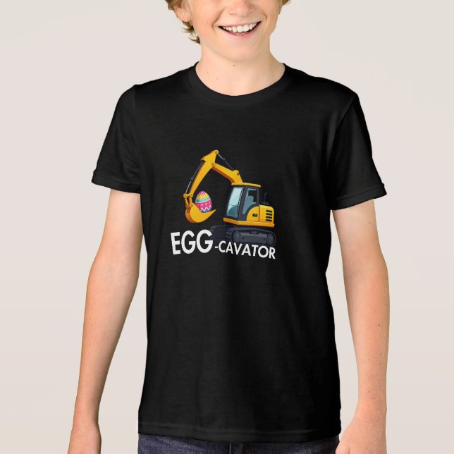 Äggskavator, Påsk-grävare T Shirt (Framsida)