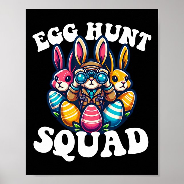 Äggsökande Squad Grafik Påskäggjakt Påsk D Poster (Framsidan)
