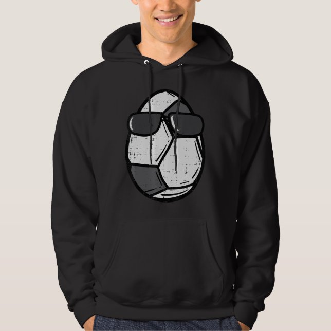 Äggsotarer Sunglasses Påsk Football Sports Manar W Hoodie (Framsida)