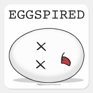 Äggspired-(Utgånget ägg) Fyrkantigt Klistermärke