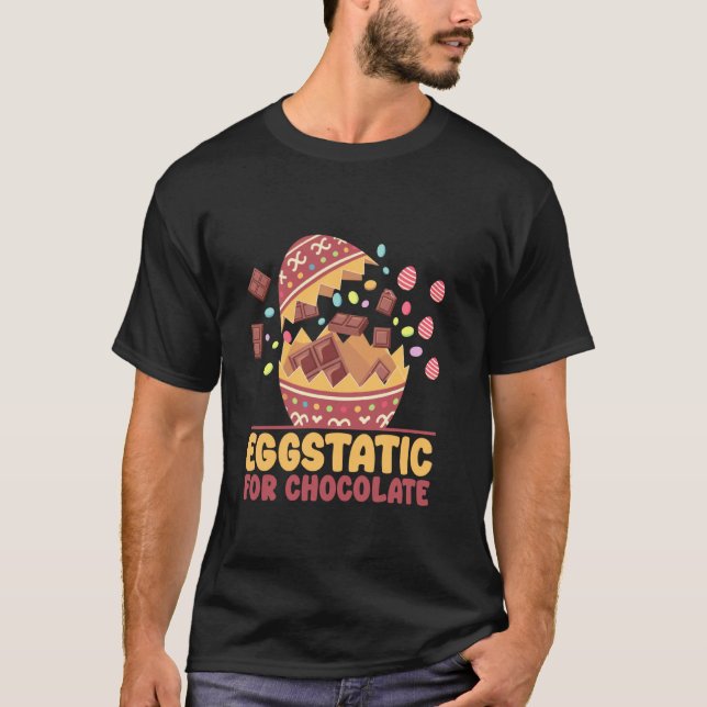 Äggstatistisk För Choklad Påskdag Ägg Choklad T Shirt (Framsida)