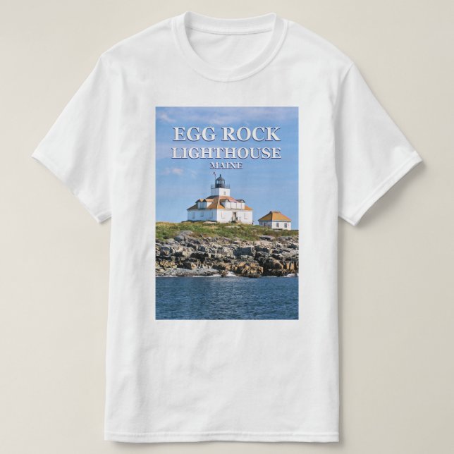 Äggstenfyr, pubhamnMaine T-tröja T Shirt (Design framsida)