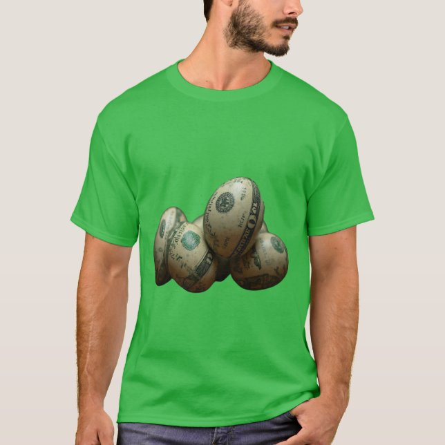 Äggstra kontanter, frukost för mästarkycklingar t shirt (Framsida)
