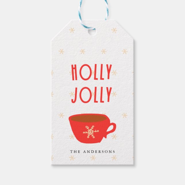 Äggtoddy God Jul Present Förpackningsetikett Presentetikett (Framsidan)