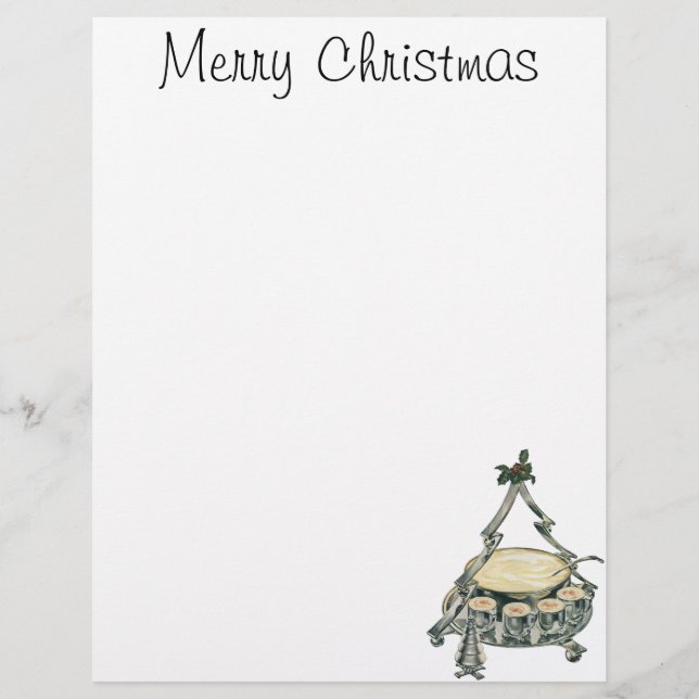 Äggtoddy i en vintage-julgran punchskål (Framsida)