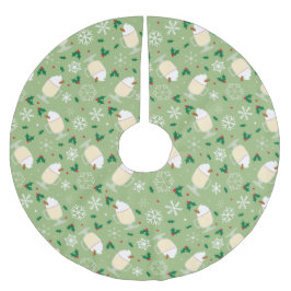 Äggtoddy-mönster Julgransmatta Borstad Polyester