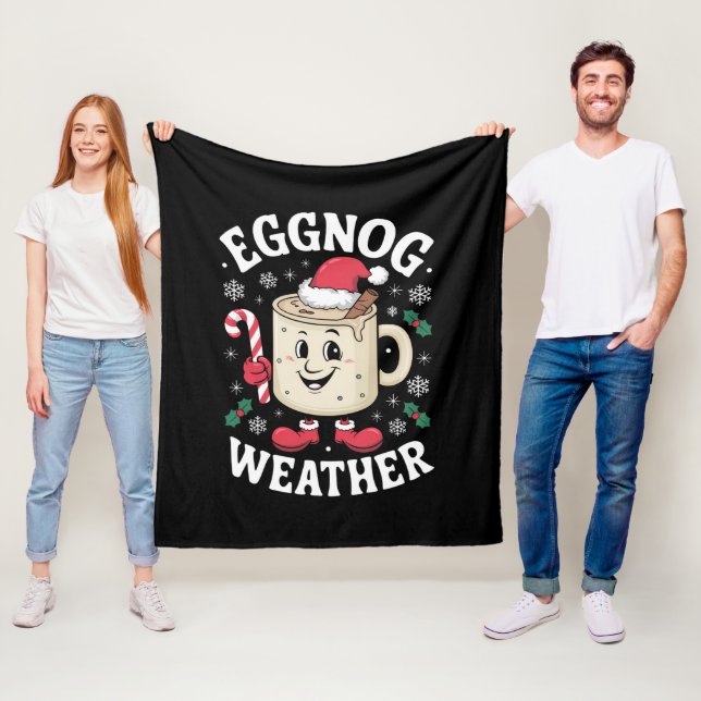 Äggtoddy Väder Jul Retro Jul Fleecefilt (På plats)