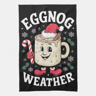 Äggtoddy Väder Jul Retro Jul Kökshandduk