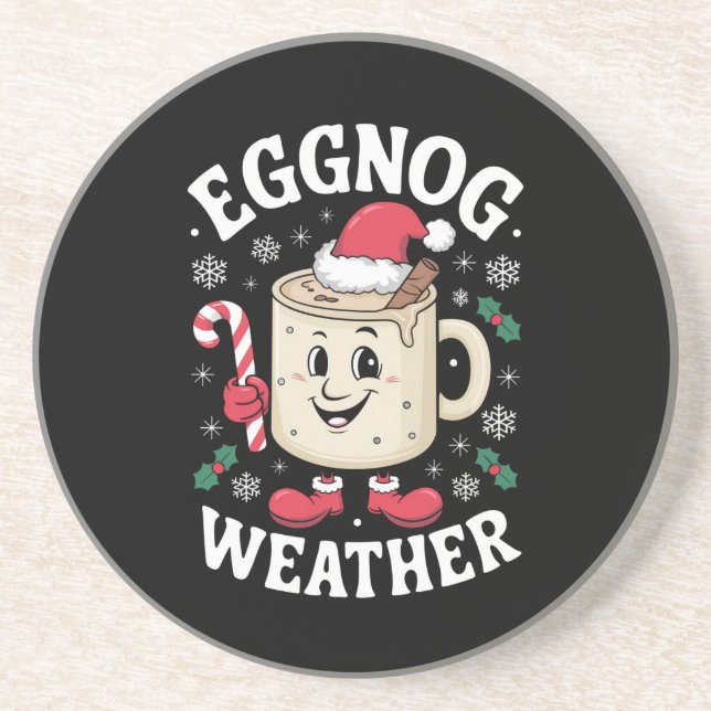 Äggtoddy Väder Jul Retro Jul Underlägg (Framsidan)