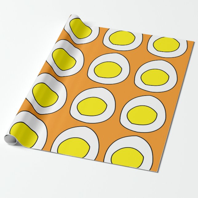 Äggula Ägg Presentpapper (Utrullad)